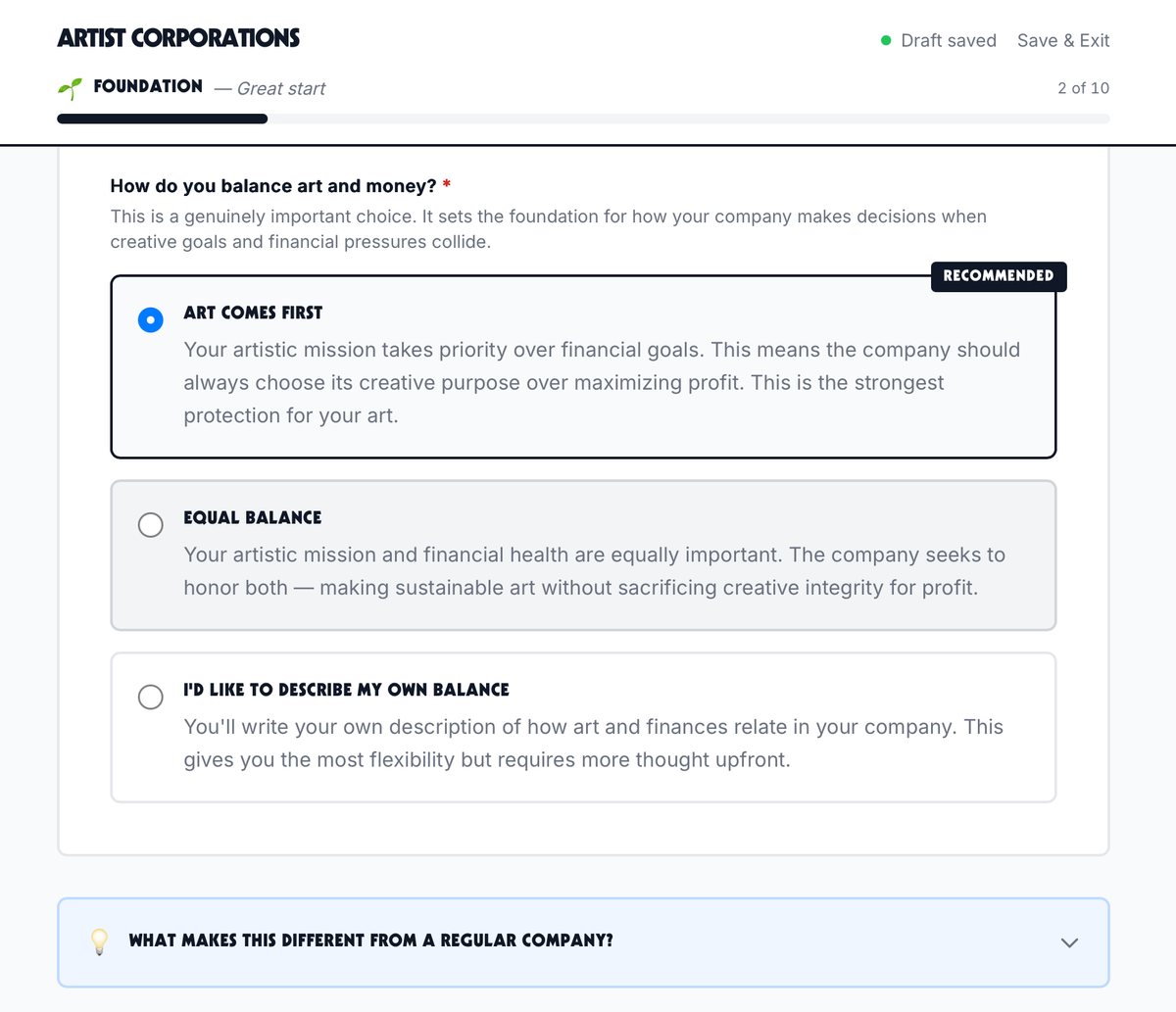 An A-Corp prototype you can play with
