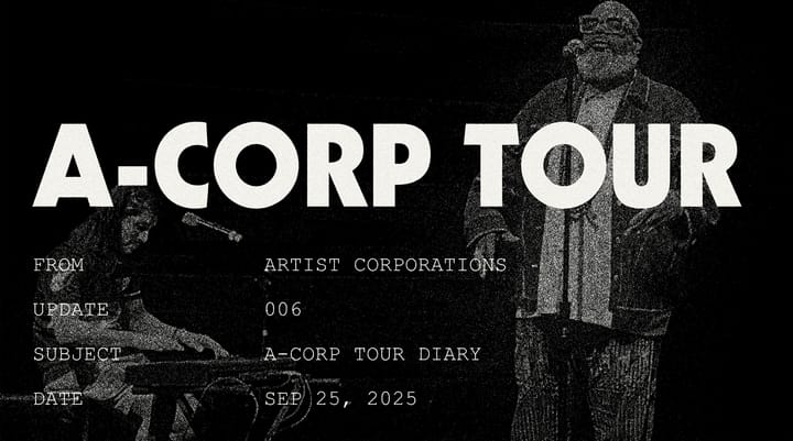 A-Corp tour diary